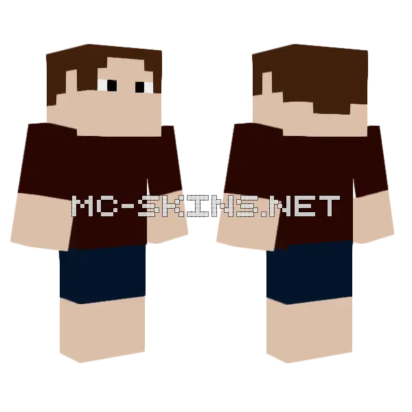 Chill Boy Minecraft skin, front and back