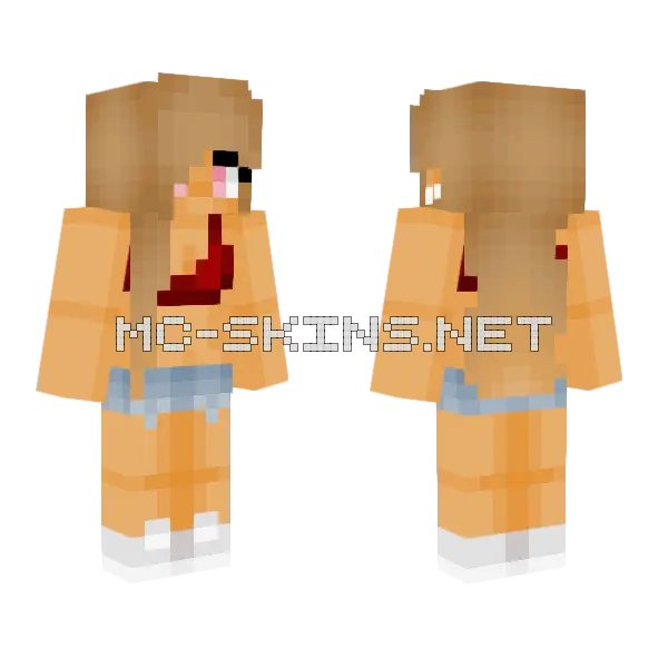 Chill Girl Minecraft skin, front and back