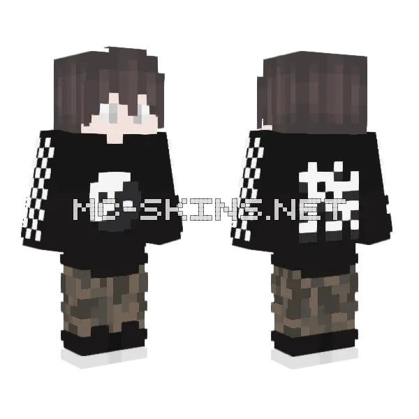 Chill Style Boy Minecraft skin, front and back