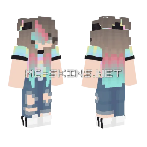 Chilling Feeling Girl Minecraft skin, front and back