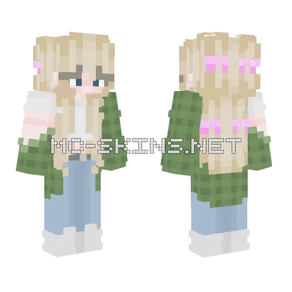 Chilling Girl Minecraft skin, front and back