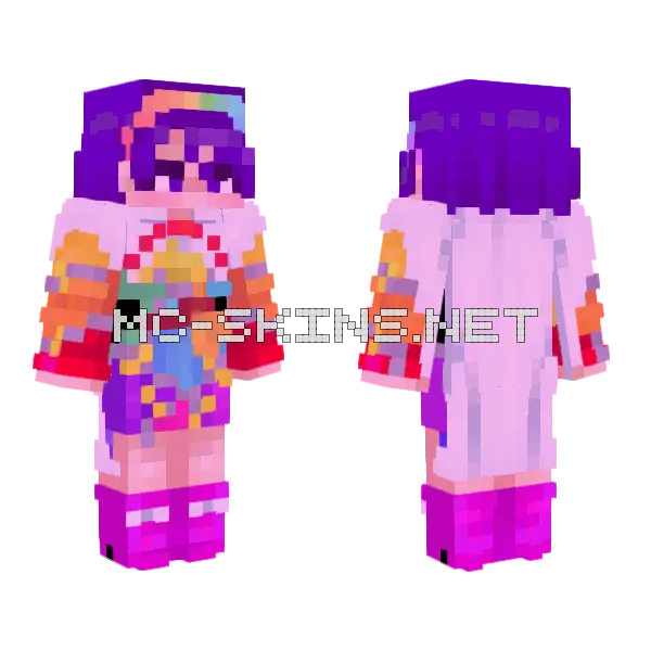Chimata Tenkyuu Touhou Project Minecraft skin, front and back