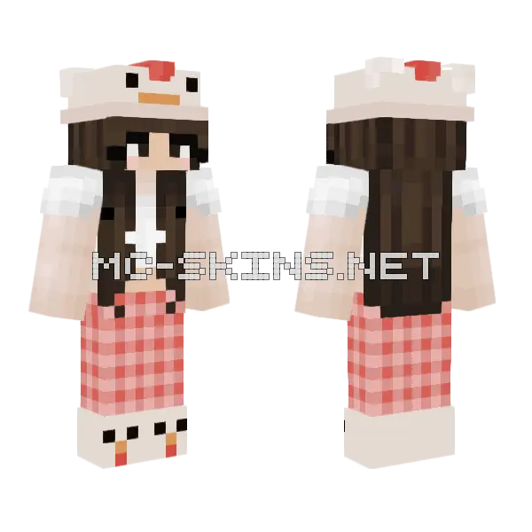Chimcken Plopper Minecraft skin, front and back