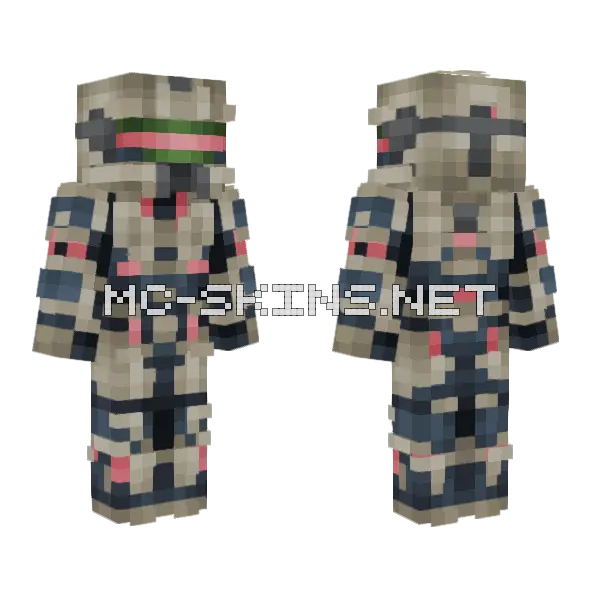 Chimera Armor Core Firewall Minecraft skin, front and back