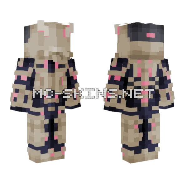 Chimera Yokai Helmet Minecraft skin, front and back
