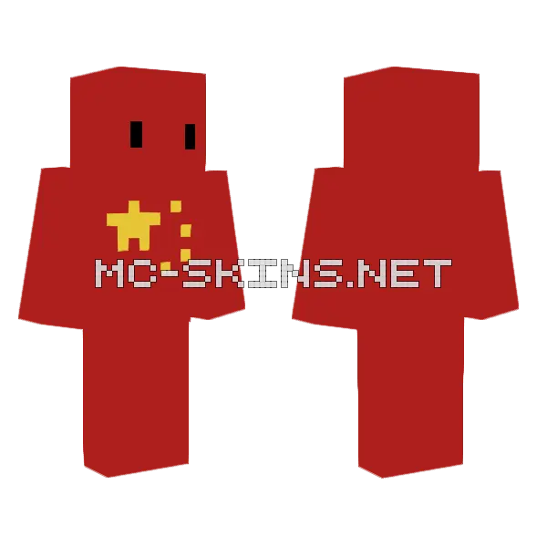 China Minecraft skin, front and back