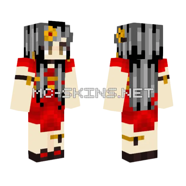 Chinese Girl Ce Minecraft skin, front and back