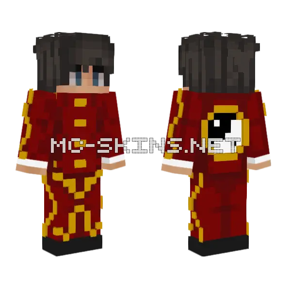 Chinese New Year Boy Minecraft skin, front and back