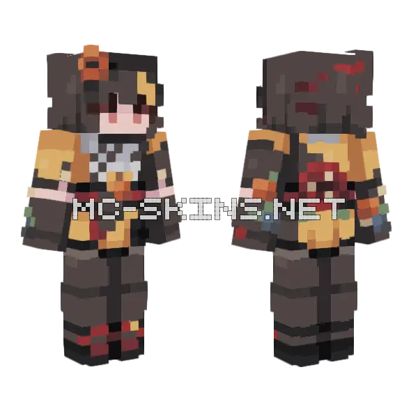 Chiori Minecraft skin, front and back