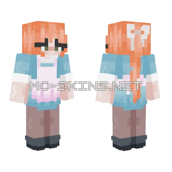 Chisa Yukizome Minecraft skin, front and back