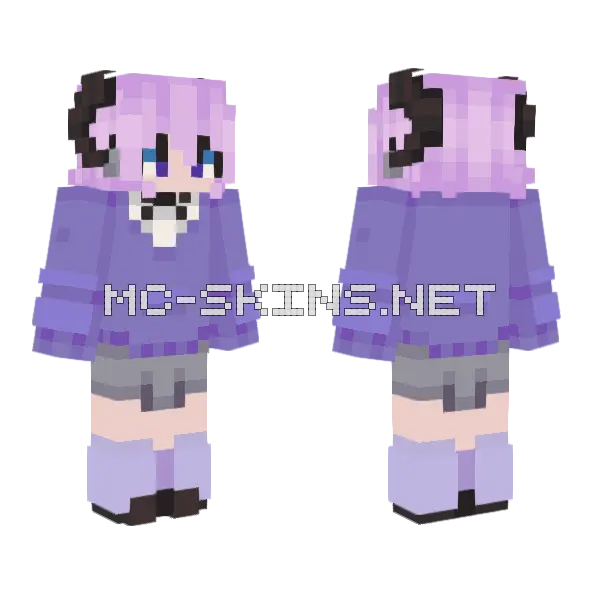 Chloe The Goat Minecraft skin, front and back