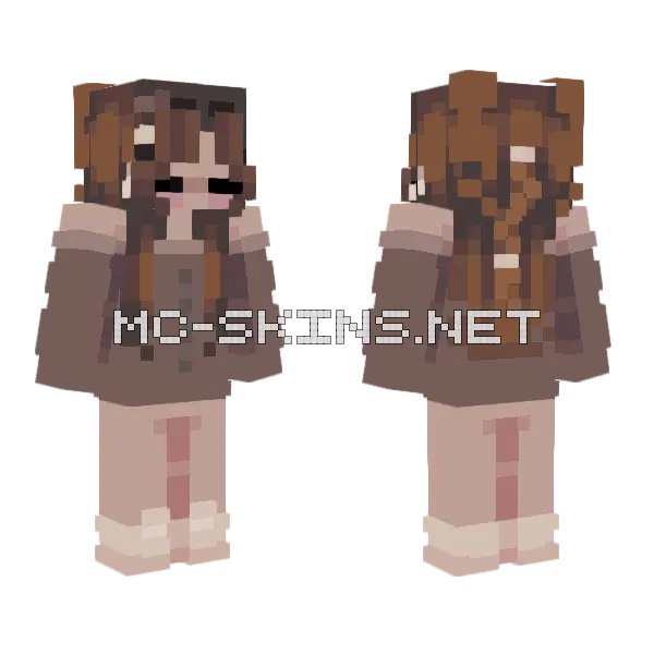 Choco Chunk Minecraft skin, front and back