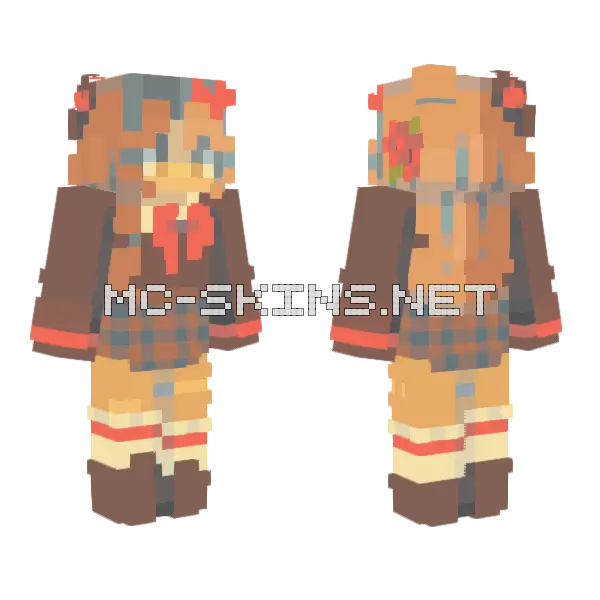 Chocolate Cherries RCE Minecraft skin, front and back