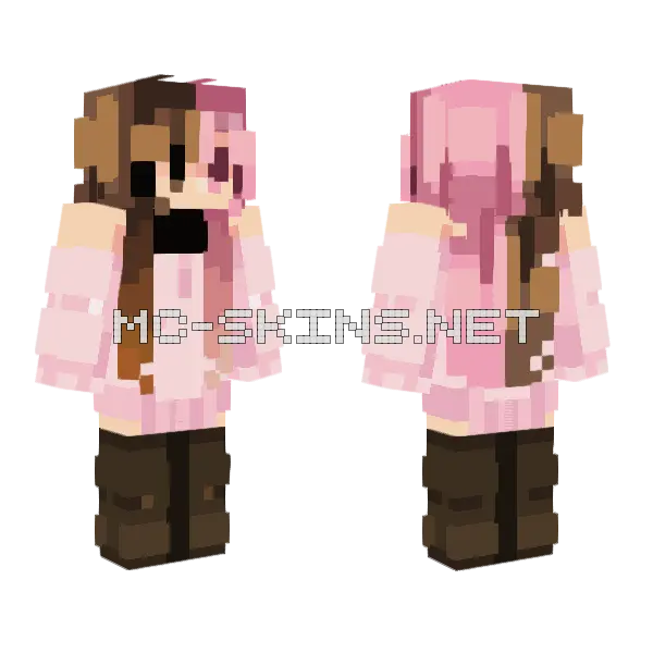 Chocolate Covered Raspberries Minecraft skin, front and back