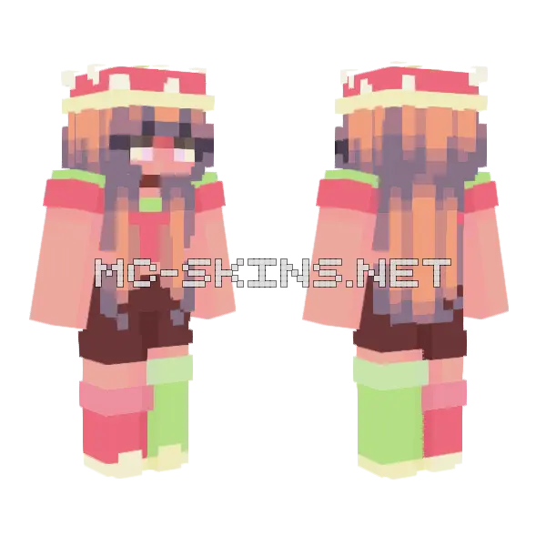 Chocolate Dipped Strawberries Minecraft skin, front and back