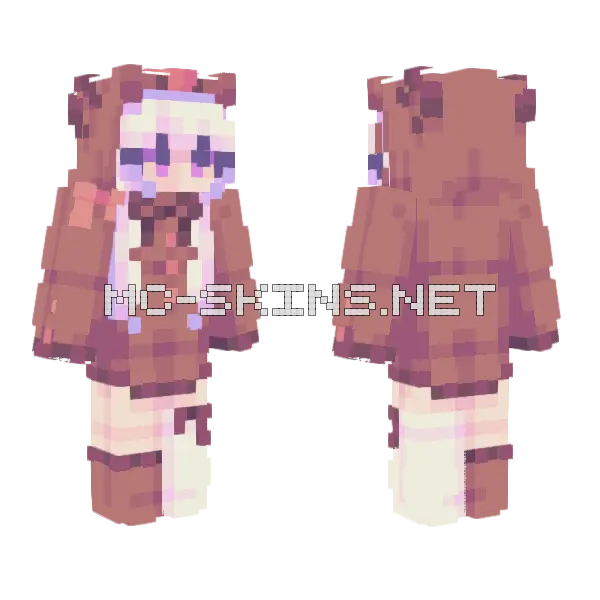 Chocolate Milk Minecraft skin, front and back