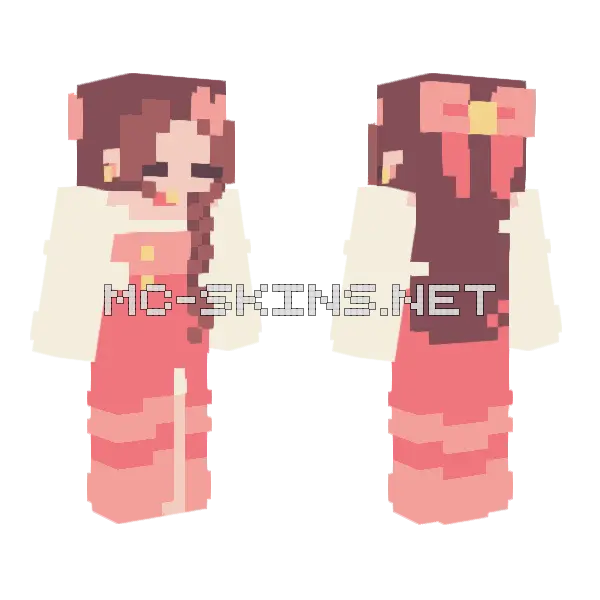 Chocolate Strawberry RC Minecraft skin, front and back