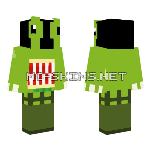 Chompy On Stilts Minecraft skin, front and back