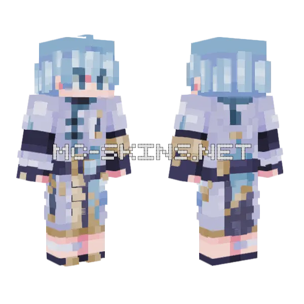 Chongyun Skin Minecraft skin, front and back