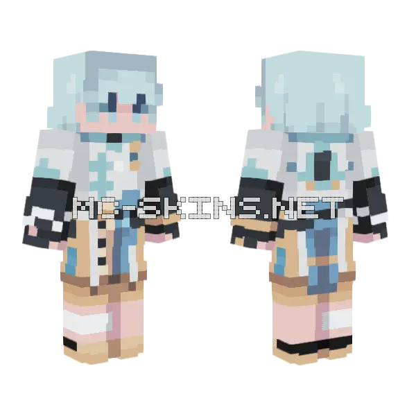Chongyun Skin Minecraft skin, front and back