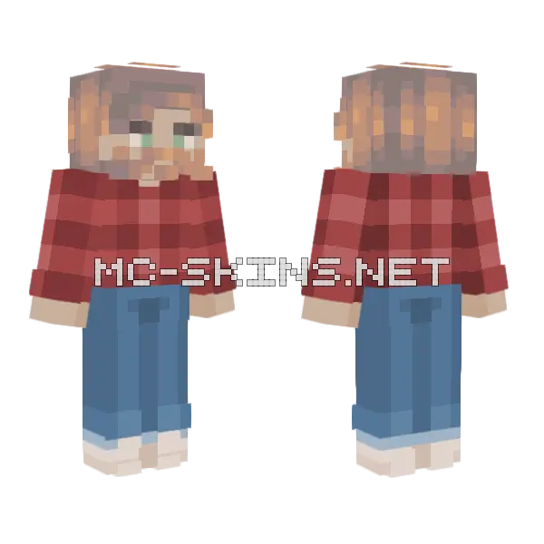 Chopping Wood Minecraft skin, front and back
