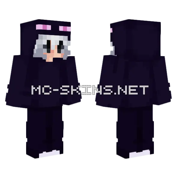 Chriss Enderman Minecraft skin, front and back