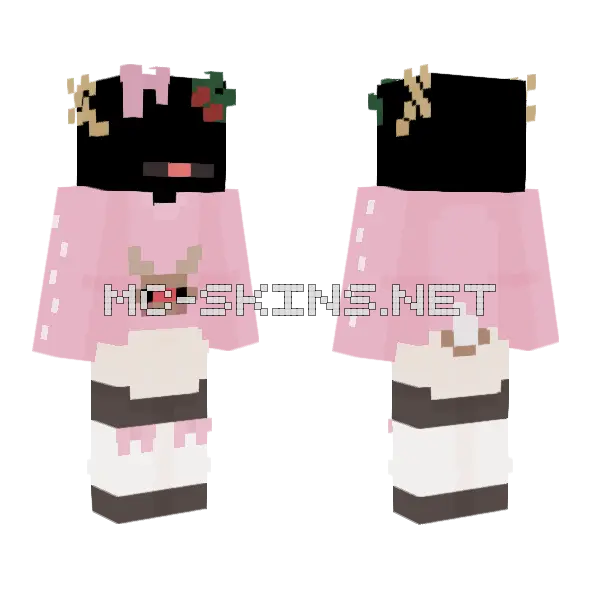 Christmas Base Minecraft skin, front and back