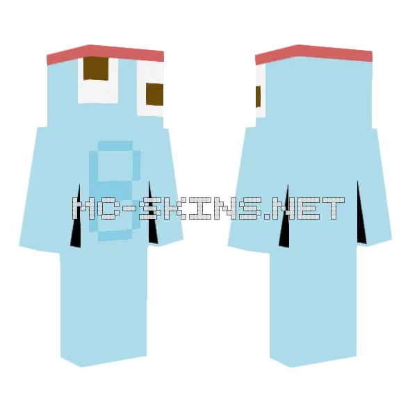 Christmas Blobby Minecraft skin, front and back