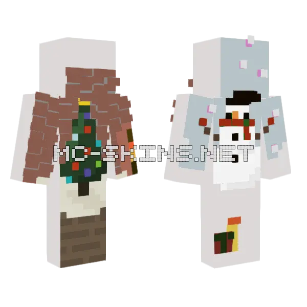Christmas Coming Soon Minecraft skin, front and back