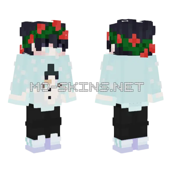 Christmas Cowoki Skin Minecraft skin, front and back