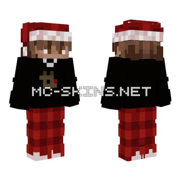 Christmas Forever Minecraft skin, front and back