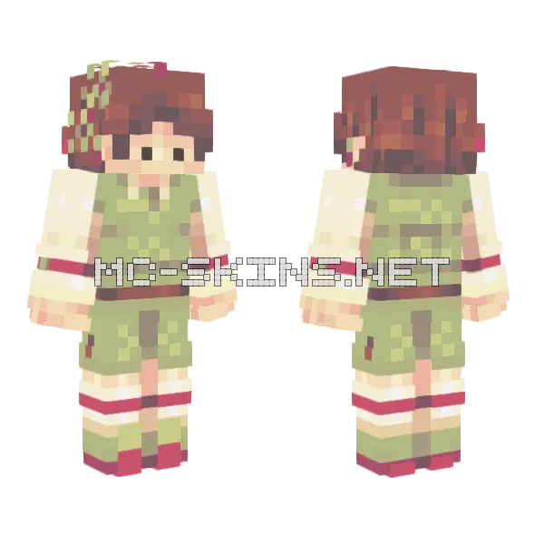 Christmas Gift Under Tree Minecraft skin, front and back