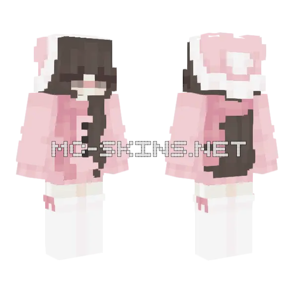Christmas Girl Minecraft skin, front and back