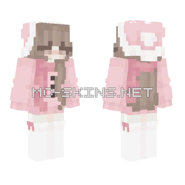 Christmas Girl Minecraft skin, front and back