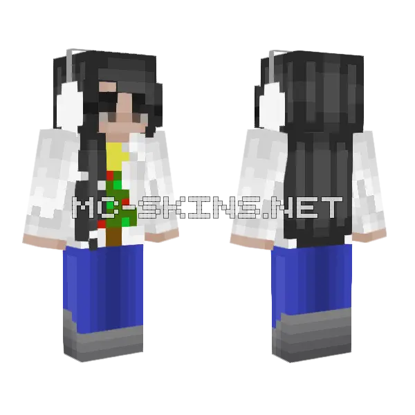 Christmas Girl Minecraft skin, front and back