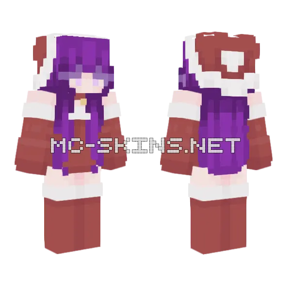 Christmas Girlly Minecraft skin, front and back