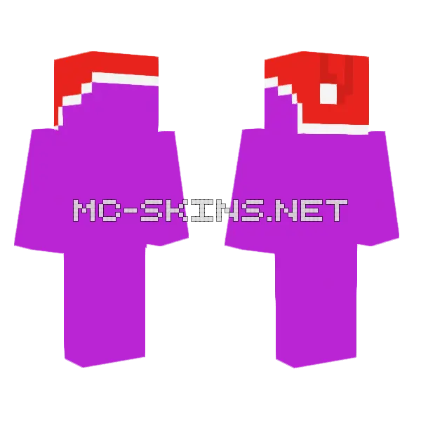 Christmas Hat Template Minecraft skin, front and back
