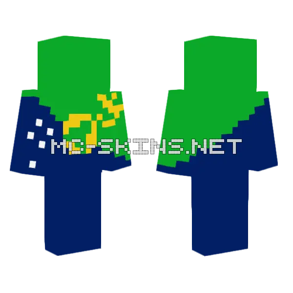 Christmas Island Flag Minecraft skin, front and back