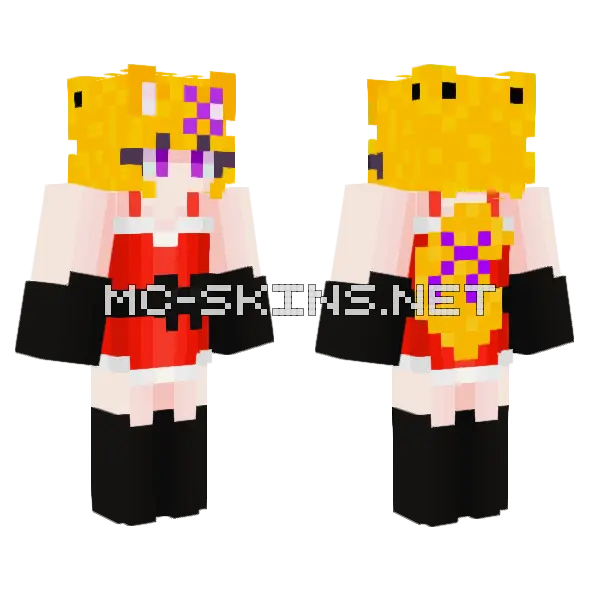 Christmas Kendo Minecraft skin, front and back