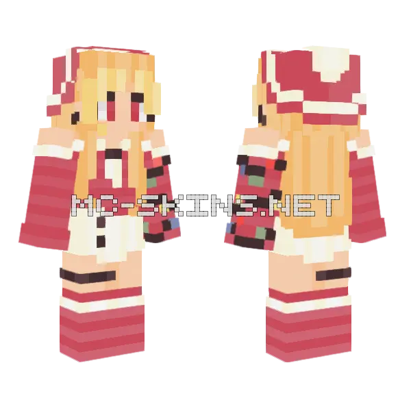 Christmas Lights RCE Minecraft skin, front and back