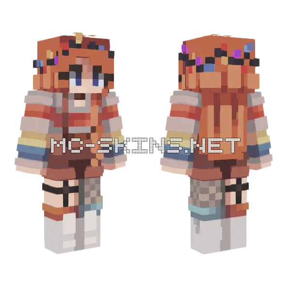 Christmas Lights Skin Minecraft skin, front and back
