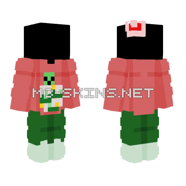 Christmas Outfit Ob Minecraft skin, front and back
