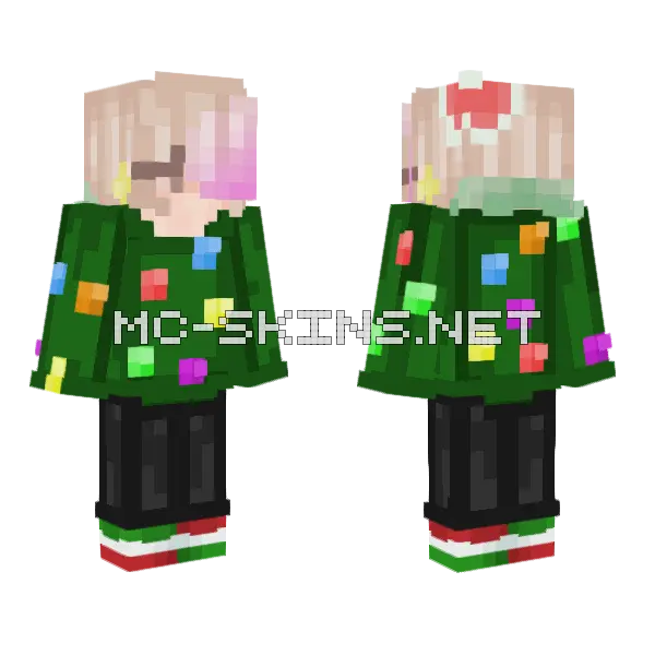 Christmas Partner Skin Minecraft skin, front and back