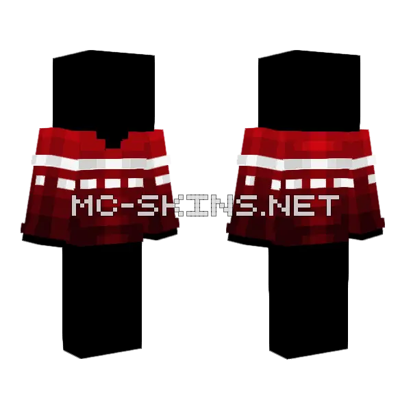 Christmas Red Sweater White Design Minecraft skin, front and back