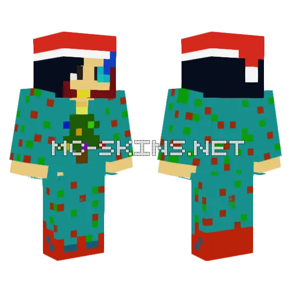 Christmas Santa Minecraft skin, front and back