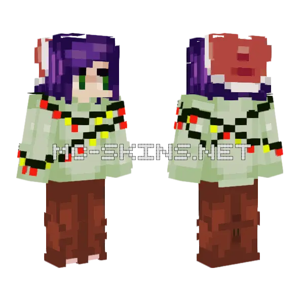 Christmas Skid Minecraft skin, front and back