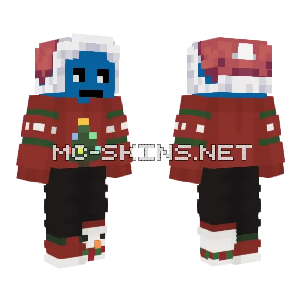 Christmas Snowman Skin Minecraft skin, front and back