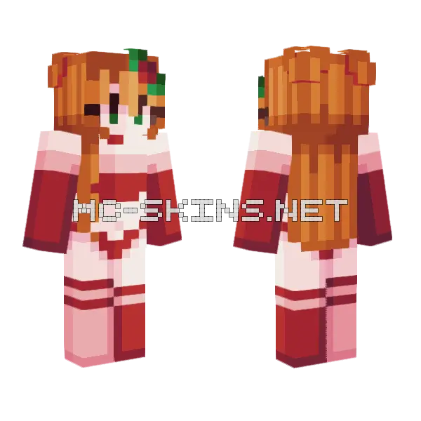 Christmas Soon Girl Minecraft skin, front and back