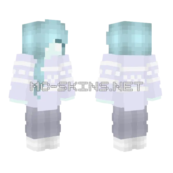 Christmas Spirit Female Minecraft skin, front and back