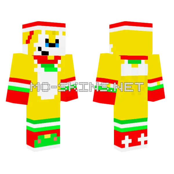 Christmas Tails V2 Minecraft skin, front and back
